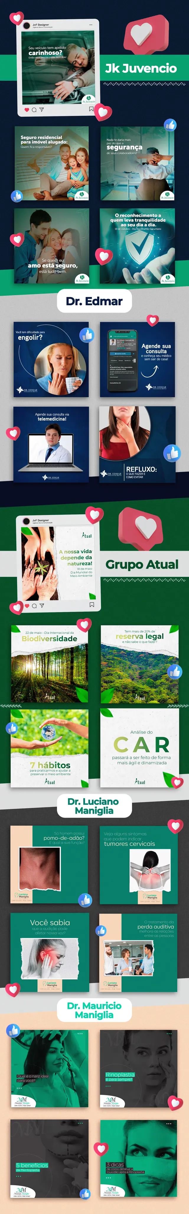 Feed de diversos nichos